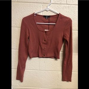 Missguided button down crop top. NWT